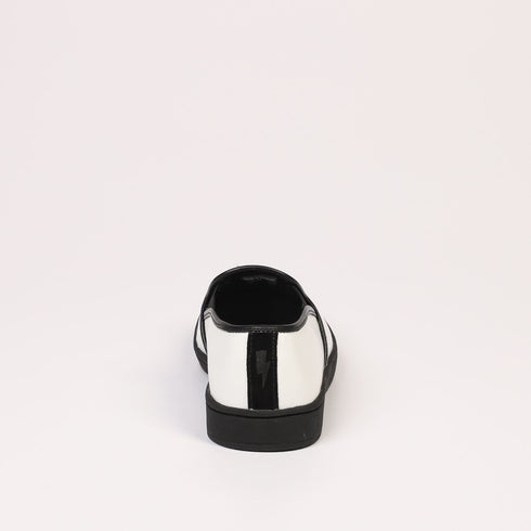 Neil Barrett White Leather and Textile Sneaker